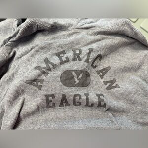 American Eagle Outfitters Textured Gray Hoodie